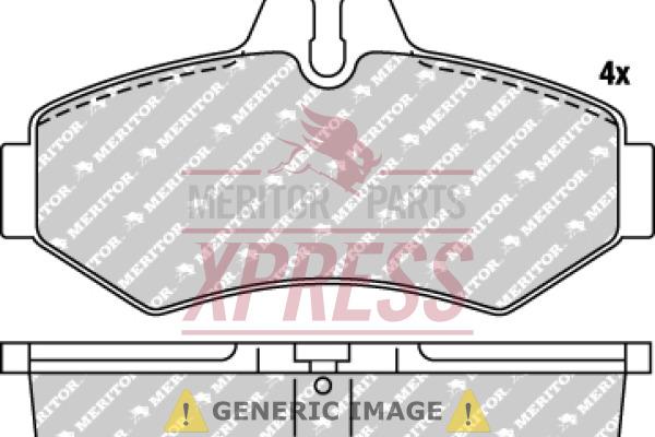 Meritor MDP1306 - Kit de plaquettes de frein, frein à disque cwaw.fr