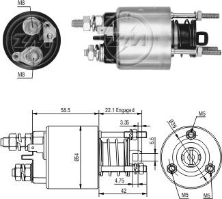 Messmer ZM4595 - Contacteur, démarreur cwaw.fr