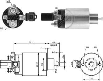 Messmer ZM4695 - Contacteur, démarreur cwaw.fr