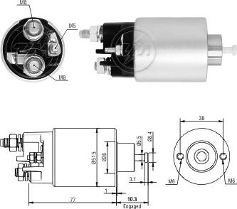 Messmer ZM5993 - Contacteur, démarreur cwaw.fr