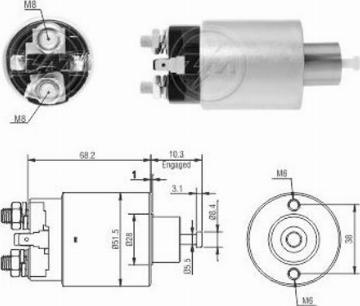 Messmer ZM3995 - Contacteur, démarreur cwaw.fr