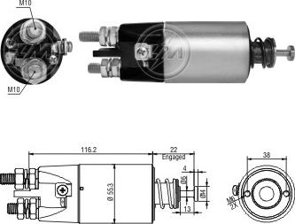 Messmer ZM3897 - Contacteur, démarreur cwaw.fr