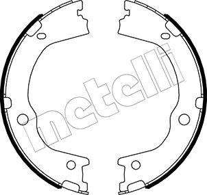 Metelli 53-0498 - Jeu de mâchoires de frein, frein de stationnement cwaw.fr