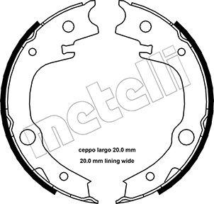 Metelli 53-0443 - Jeu de mâchoires de frein, frein de stationnement cwaw.fr