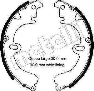 Metelli 53-0419 - Jeu de mâchoires de frein cwaw.fr