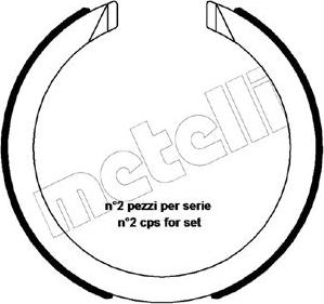 Metelli 53-0483 - Jeu de mâchoires de frein, frein de stationnement cwaw.fr