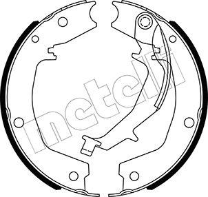 Metelli 53-0585 - Jeu de mâchoires de frein, frein de stationnement cwaw.fr