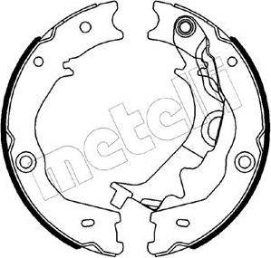 Metelli 53-0586 - Jeu de mâchoires de frein, frein de stationnement cwaw.fr