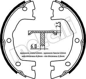 Metelli 53-0097 - Jeu de mâchoires de frein, frein de stationnement cwaw.fr