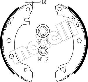 Metelli 53-0002 - Jeu de mâchoires de frein cwaw.fr