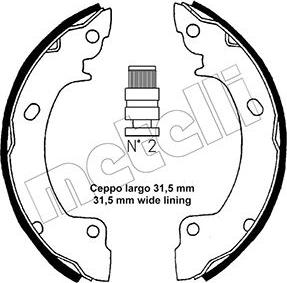 Metelli 53-0165 - Jeu de mâchoires de frein cwaw.fr