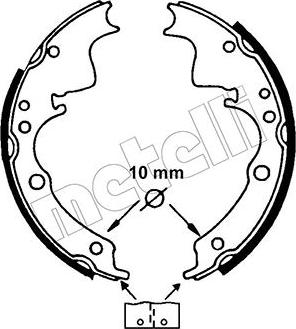 Metelli 53-0109 - Jeu de mâchoires de frein cwaw.fr