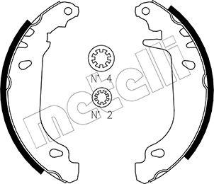 Metelli 53-0345 - Jeu de mâchoires de frein cwaw.fr