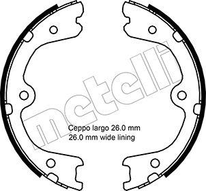 Metelli 53-0298 - Jeu de mâchoires de frein, frein de stationnement cwaw.fr