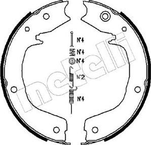 Metelli 53-0267K - Jeu de mâchoires de frein, frein de stationnement cwaw.fr