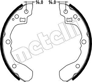 Metelli 53-0217 - Jeu de mâchoires de frein cwaw.fr