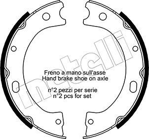 Metelli 53-0289 - Jeu de mâchoires de frein, frein de stationnement cwaw.fr