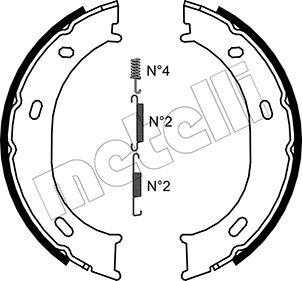 Metelli 53-0239K - Jeu de mâchoires de frein, frein de stationnement cwaw.fr