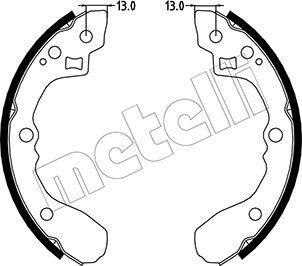 Metelli 53-0220 - Jeu de mâchoires de frein cwaw.fr