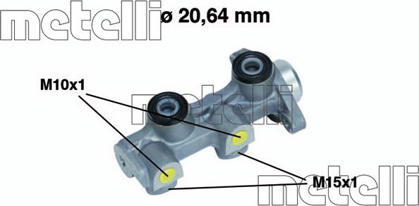 Metelli 05-0507 - Maître-cylindre de frein cwaw.fr