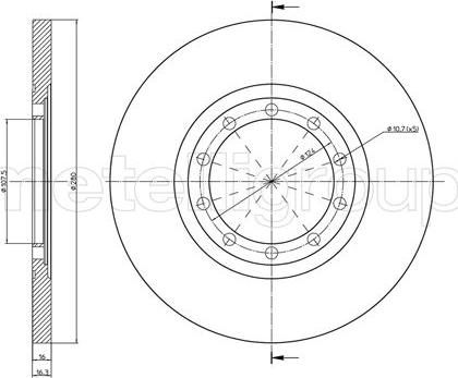 Metelli 23-0998C - Disque de frein cwaw.fr