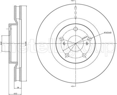 Metelli 23-0946C - Disque de frein cwaw.fr