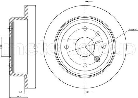 Metelli 23-0953 - Disque de frein cwaw.fr