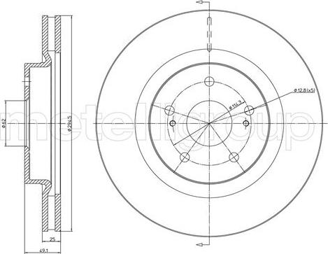 Metelli 23-0966C - Disque de frein cwaw.fr