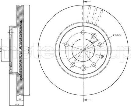 Metelli 23-0961C - Disque de frein cwaw.fr