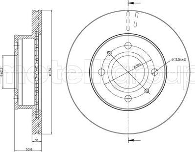 Metelli 23-0905 - Disque de frein cwaw.fr