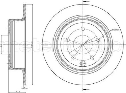 Metelli 23-0903C - Disque de frein cwaw.fr