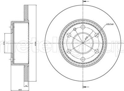 Metelli 23-0910C - Disque de frein cwaw.fr