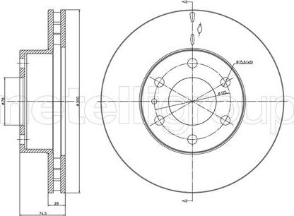 Metelli 23-0913C - Disque de frein cwaw.fr