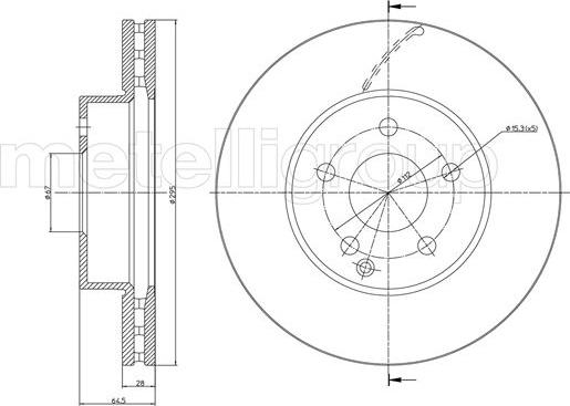 Metelli 23-0935C - Disque de frein cwaw.fr