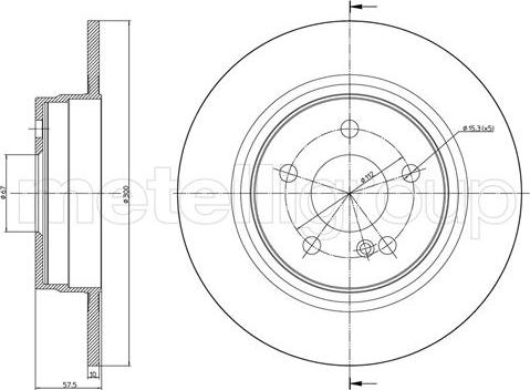 Metelli 23-0938C - Disque de frein cwaw.fr