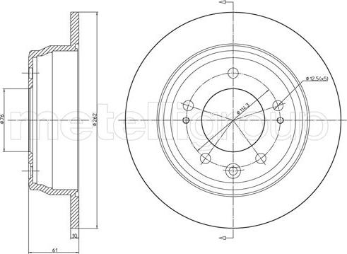 Metelli 23-0928C - Disque de frein cwaw.fr