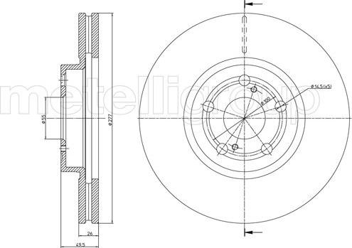 Metelli 23-0970C - Disque de frein cwaw.fr