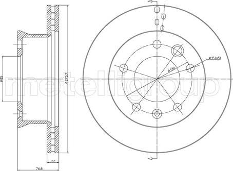 Metelli 23-0418 - Disque de frein cwaw.fr