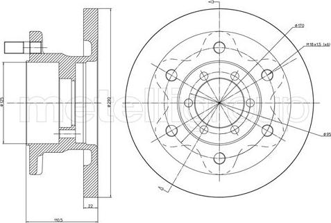 Metelli 23-0481 - Disque de frein cwaw.fr