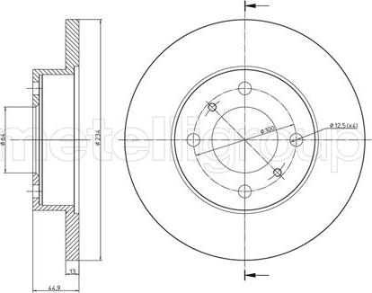 Metelli 23-0478 - Disque de frein cwaw.fr