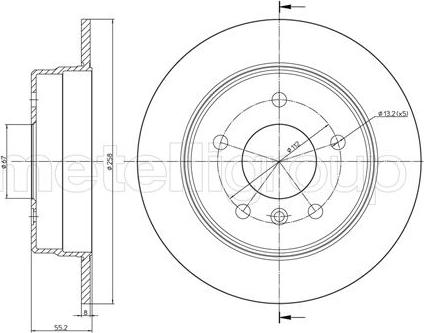 Metelli 23-0599C - Disque de frein cwaw.fr