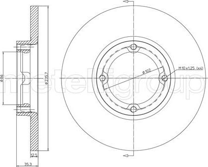 Metelli 23-0597C - Disque de frein cwaw.fr