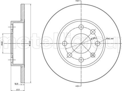 Metelli 23-0568C - Disque de frein cwaw.fr