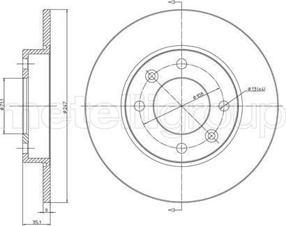 Metelli 23-0567C - Disque de frein cwaw.fr