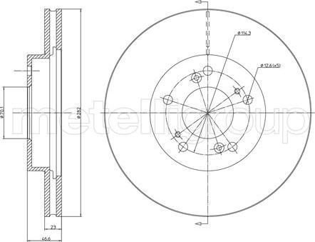 Metelli 23-0503C - Disque de frein cwaw.fr