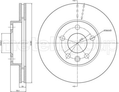 Metelli 23-0507 - Disque de frein cwaw.fr