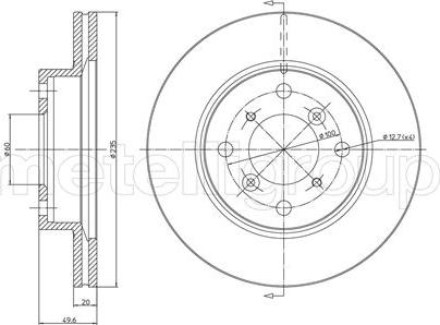 Metelli 23-0510 - Disque de frein cwaw.fr