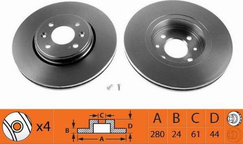 Metelli 23-0517 - Disque de frein cwaw.fr