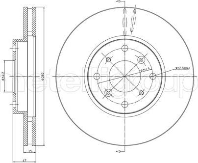 Metelli 23-0582 - Disque de frein cwaw.fr