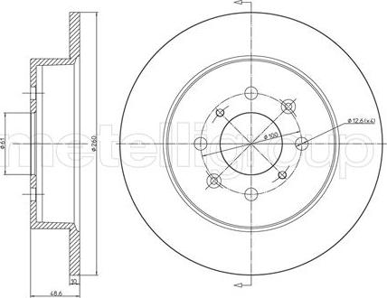 Metelli 23-0579C - Disque de frein cwaw.fr